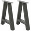 sofabordsben A-formet 2 stk. antracit 50x(42-43) cm stål