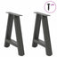 sofabordsben A-formet 2 stk. antracit 50x(42-43) cm stål