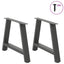 sofabordsben A-formet 2 stk. antracit 70x(42-43) cm stål