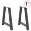 spisebordsben A-formet 2 stk. antracit 80x(72-73) cm stål