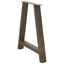 spisebordsben A-formet 2 stk. 80x(72-73) cm stål