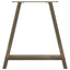 spisebordsben A-formet 2 stk. 80x(72-73) cm stål