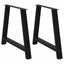 spisebordsben A-formet 2 stk. sort 100x(72-73) cm stål