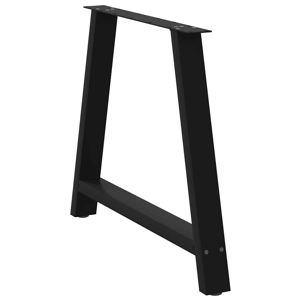spisebordsben A-formet 2 stk. sort 100x(72-73) cm stål