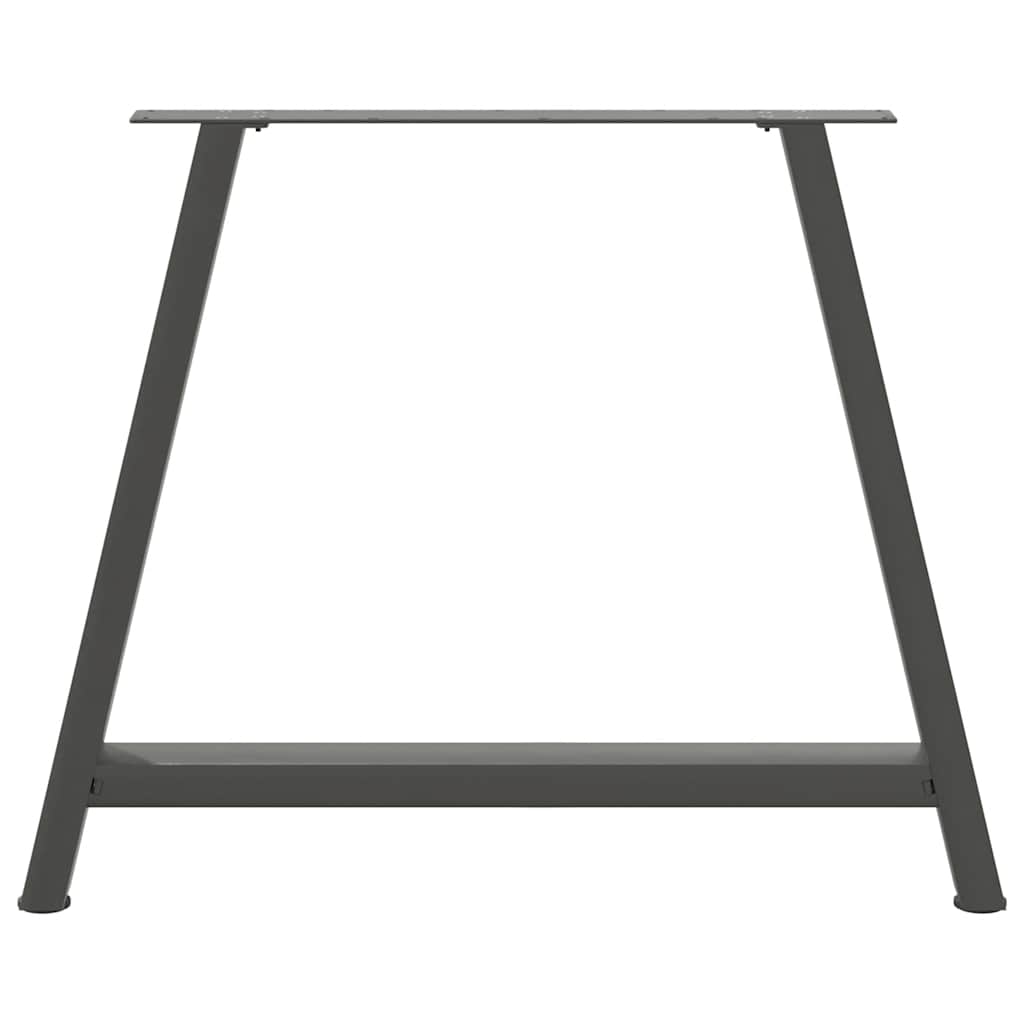 spisebordsben A-formet 2 stk. antracit 100x(72-73) cm stål