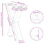 sofabordsben X-formet 2 stk. sort 30x(30-31) cm stål