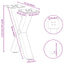sofabordsben X-formet 2 stk. hvid 37x(30-31) cm stål