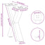 sofabordsben X-formet 2 stk. antracit 37x(30-31) cm stål