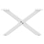 sofabordsben X-formet 2 stk. hvid 50x(30-31) cm stål