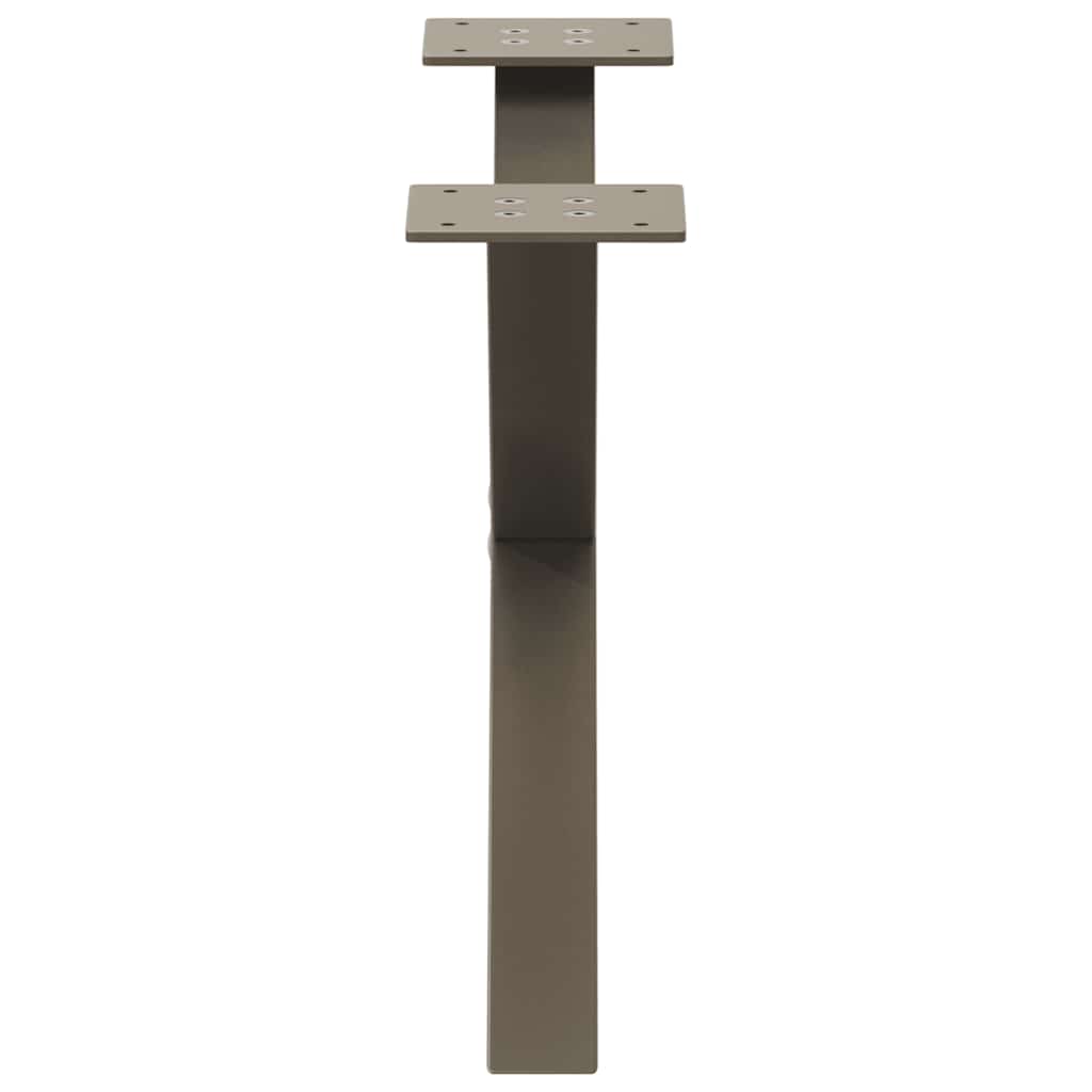sofabordsben X-formet 2 stk. naturstål 50x(30-31) cm stål