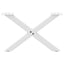 sofabordsben X-formet 2 stk. hvid 60x(30-31) cm stål