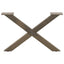 sofabordsben X-formet 2 stk. naturstål 60x(30-31) cm stål