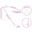sofabordsben X-formet 2 stk. sort 70 x (30-31) cm stål