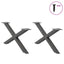 sofabordsben X-formet 2 stk. antracit 70x(30-31) cm stål