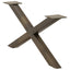 sofabordsben X-formet 2 stk. naturstål 70x(30-31) cm stål