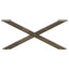 sofabordsben X-formet 2 stk. naturstål 70x(30-31) cm stål