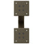 sofabordsben X-formet 2 stk. naturstål 38 x (42-43) cm stål