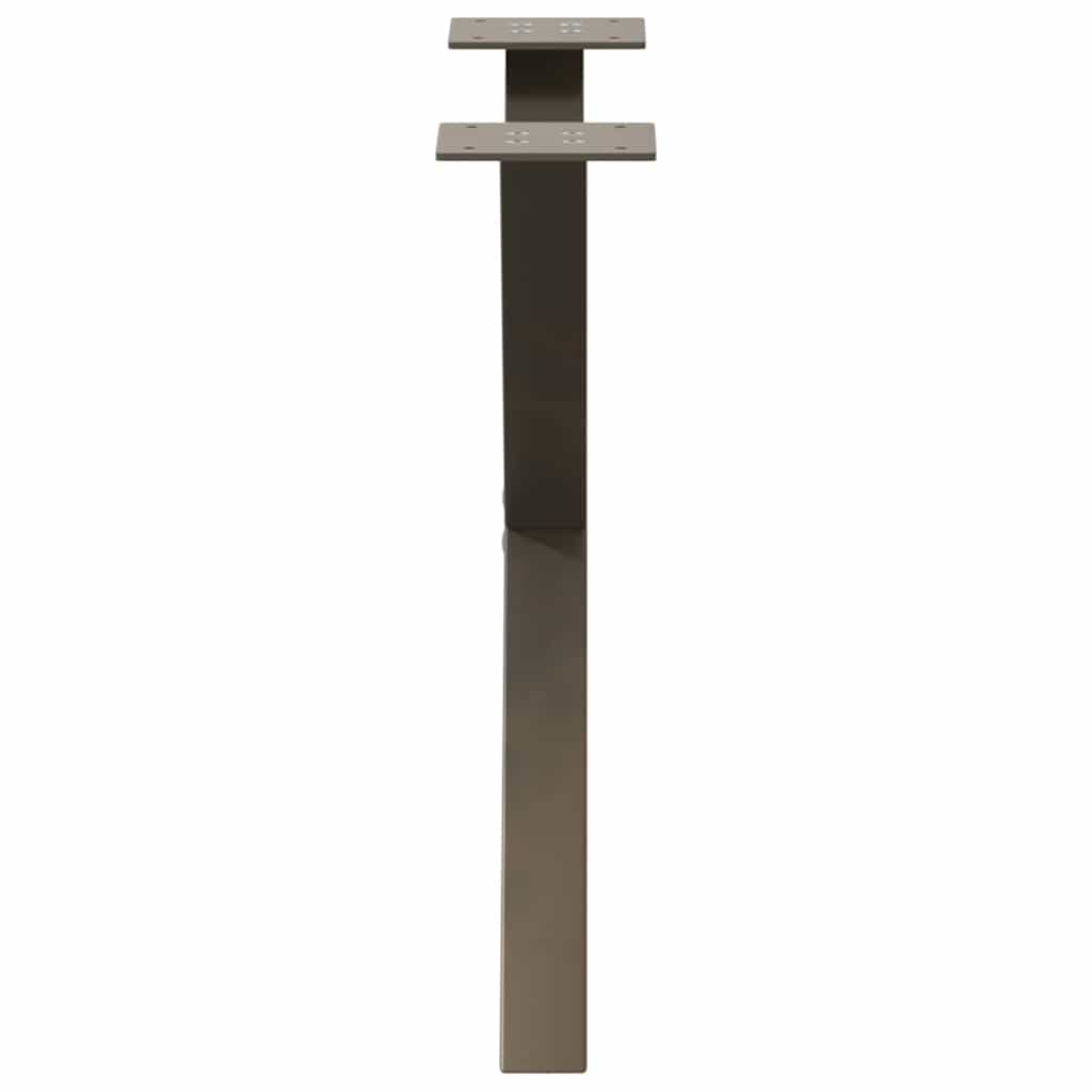sofabordsben X-formet 2 stk. naturstål 50x(42-43) cm stål