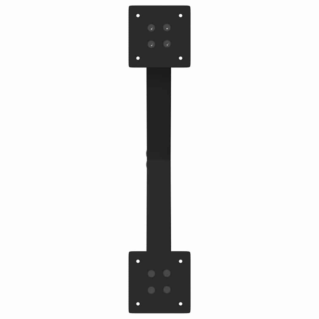spisebordsben X-formet 2 stk. sort 50x(72-73) cm stål