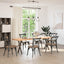 spisebordsben X-formet 2 stk. naturstål 50x(72-73) cm stål