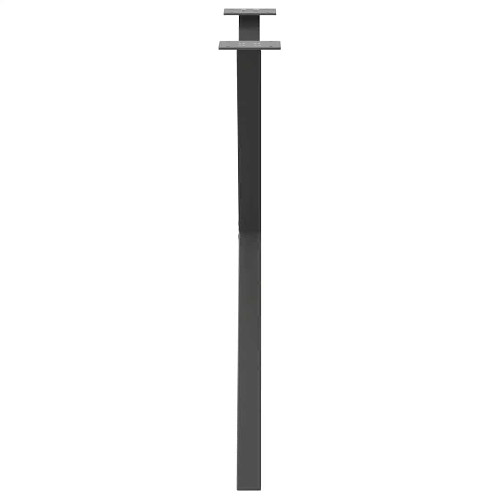 spisebordsben X-formet 2 stk. antracit 70 x (72-73) cm stål
