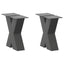 sofabordsben X-formet 2 stk. antracit 30x(30-31) cm stål