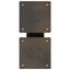 sofabordsben X-formet 2 stk. naturstål 40x(30-31) cm stål