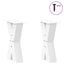sofabordsben X-formet 2 stk. hvid 28 x (42-43) cm stål
