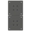 sofabordsben X-formet 2 stk. antracit 28 x (42-43) cm stål