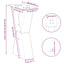 sofabordsben X-formet 2 stk. antracit 28 x (42-43) cm stål