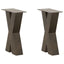 sofabordsben X-formet 2 stk. naturstål 38 x (42-43) cm stål