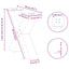sofabordsben X-formet 2 stk. sort 50x(42-43) cm stål