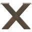 sofabordsben X-formet 2 stk. naturstål 60x(42-43) cm stål