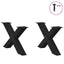 sofabordsben X-formet 2 stk. sort 70 x (42-43) cm stål