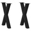 spisebordsben X-formet 2 stk. sort 50x(72-73) cm stål