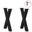 spisebordsben X-formet 2 stk. sort 50x(72-73) cm stål
