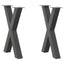 spisebordsben X-formet 2 stk. antracit 50x(72-73) cm stål