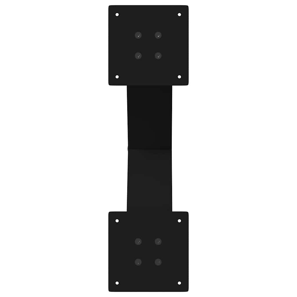 spisebordsben X-formet 2 stk. sort 60 x (72-73) cm stål