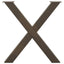spisebordsben X-formet 2 stk. naturstål 70 x (72-73) cm stål