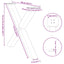 spisebordsben X-formet 2 stk. sort 90 x (72-73) cm stål
