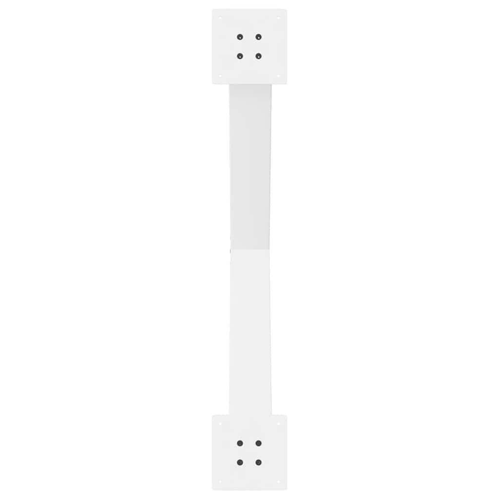 spisebordsben X-formet 2 stk. hvid 90 x (72-73) cm stål