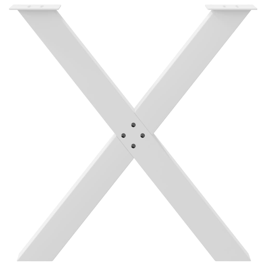 spisebordsben X-formet 3 stk. hvid 80x(72-73) cm stål