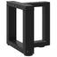 sofabordsben T-formet 2 stk. sort 30x25x(30-31) cm stål
