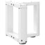 sofabordsben T-formet 2 stk. hvid 30x25x(30-31) cm stål