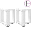 sofabordsben T-formet 2 stk. hvid 30x25x(30-31) cm stål