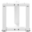 sofabordsben T-formet 2 stk. hvid 30x25x(30-31) cm stål