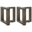 sofabordsben T-formet 2 stk. sort 30x25x(30-31) cm stål