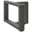 sofabordsben T-formet 2 stk. antracit 40x25x(30-31) cm stål
