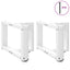sofabordsben T-formet 2 stk. hvid 50x25x(30-31) cm stål