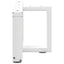 sofabordsben T-formet 2 stk. hvid 50x25x(30-31) cm stål